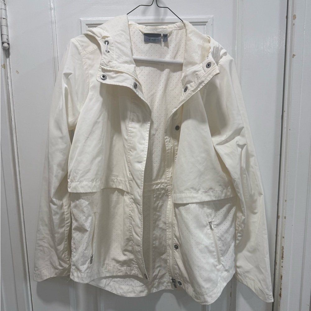 Athleta White Aerate Jacket Lightweight Casual Wear - Picture 5 of 16